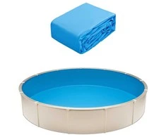 Apvalus baseino įdėklas 3,5 metro, Unibead, 120 cm sienelės aukštis, vientisos spalvos baseino įdėklas