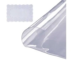 Apvalus PVC stalo apsauginis užvalkalas, skaidrus stalviršio užvalkalas, vandeniui atsparus valgomojo stalo užvalkalas rašomajam stalui
