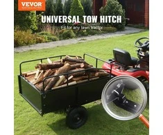 ATV priekaba savivartė, 750 lbs / 340 kg, 0.42 m³, nuimamais bortais, sodo, traktoriaus