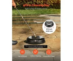 Aukšto slėgio plovimo paviršiaus valytuvas 385 mm, su 4 ratais, maks. 3000 PSI, plastikinis juodas paviršiaus valytuvas, aukšto slėgio plovimo priedas