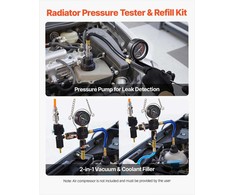 Aušinimo skysčio slėgio testerio rinkinys, radiatoriaus vakuuminiam užpildymui, universalus su 3 metaliniais adapteriais, aušinimo sistemos patikros įrankis, radiatoriaus sandarumo tikrinimas