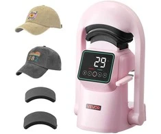 Automatinis kepurių terminis presas su jutikliniu ekranu, automatiniu atidarymu, dviguba plokšte, skirtas „pasidaryk pats“ projektams ir skrybėlėms