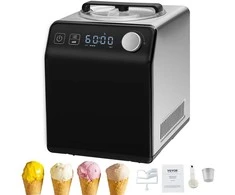 Automatinis ledų gaminimo aparatas namams, 2.0 l, elektrinis jogurto, gelato gamintojas, juodas ledų aparatas, šaldytų desertų mašina