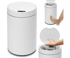 Automatinis šiukšliadėžė, balta, sensorinė, 17 l, virtuvės, bekontaktis, jutiklinė šiukšlinė