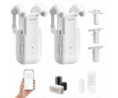 Automatinis užuolaidų atidarytuvas išmaniems namams, 2 vnt. komplektas su stotele, elektrinis užuolaidų valdiklis suderinamas su Alexa Google Home, programuojamas užuolaidų robotas