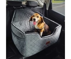 Automobilinė sėdynė šunims iki 24.95kg, pilka. Auto kėdutė šuniui, transportavimo guolis.