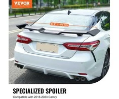 Automobilio galinis spoileris, GT stiliaus bagažinės aptakas, blizgus juodas, 1470 mm, 2018-2023 Camry, ABS, kėbulo puošmena, sparnas, oro aptakas