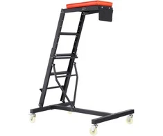Automobilių gultukas, reguliuojamas aukštis, tvirtas, 181 kg, sulankstomas, mechaniko, ratukai, serviso, dirbtuvių