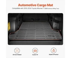 Bagažinės kilimėlis Toyota 4Runner 7 vietų modeliui, visoms oro sąlygoms atspari TPE bagažinės apsauga, neslystantis krovinio įdėklas, juodas visureigio bagažinės kilimas, apsauginis įdėklas