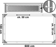 Balkono uždanga pilka 1x6 m, apsauga nuo saulės, UV filtras, HDPE, balkonų uždangalas, tvorelės uždanga