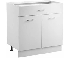 Balta shaker spintelė, 79 cm pločio, su švelniai užsidarančiu stalčiumi, reguliuojama lentyna, namų biurui, virtuvės saugojimui, garažo spintelė