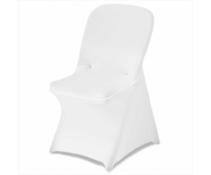 Balti kėdžių užvalkalai vestuvėms ir vakarėliams, poliesterio ir spandex tampri medžiaga, tinka kėdėms iki 460 x 500 x 860 mm, 30 vienetų rinkinys, banketų kėdžių užvalkalai, šventinis dekoras