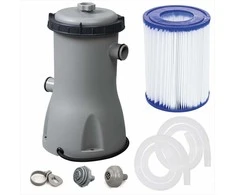 Baseino filtravimo pompa, 3028 l/h srautas, pripučiamiems ir karkasiniams baseinams, su popieriniu filtru
