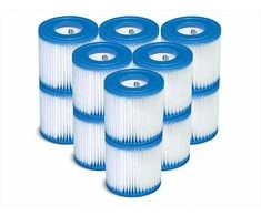 Baseino filtro kasetės H tipas, 12 vnt., skirtos Intex siurbliams 28601/28602, popieriaus filtro keitimas, baseino priežiūros priedai