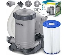 Baseino filtro siurblys, didelis srautas 9463 l/h, baseinams 1100-62000 l, su popieriniu filtru, baseino valymo siurblys, sodo baseino siurblys