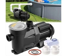 Baseino siurblys antžeminiams ir įkasamiems baseinams, masažinėms vonioms, SPA, 1300W vieno greičio su 24 valandų laikmačiu ir filtro krepšiu, vandens cirkuliacijos siurblys