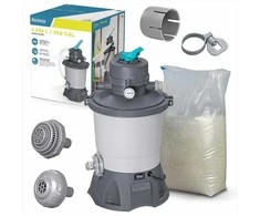 Baseino smėlio filtro siurblys, 3596 l/h srautas, 1100-16000 l baseinams, su 25 kg smėlio, 32mm žarnos jungtis