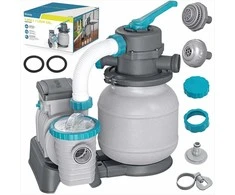 Baseino smėlio filtro siurblys, 6056 l/h srautas, antžeminiams baseinams, efektyvi vandens filtravimo sistema, sodo baseino valymo įranga