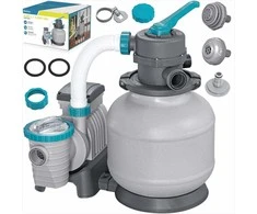 Baseino smėlio filtro siurblys, didelis srautas 8327 l/h, antžeminiams baseinams, 6 padėčių vožtuvas, su pirminiu filtru
