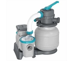 Baseino smėlio filtro siurblys, sodo baseinams, didelis srautas, 6056 l/h, su daugiafunkcinėmis tabletėmis