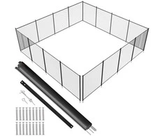 Baseino tvora 1.21 x 14.63 m, nuimama apsauginė tvora įleidžiamiems baseinams, vaikams, gyvūnams, lauko baseino atitvaras