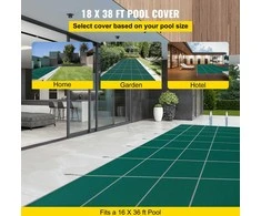 Baseino uždangalas 4.9x11m, stačiakampis tinklelis, žieminis baseino uždangalas, apsauginis baseino užklotas