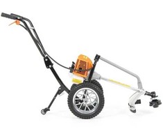 Benzininė žoliapjovė sodo darbams, su 52 cm3 varikliu, ratukais, žolės trimeris, benzininis žolės trimeris, sodo žoliapjovė