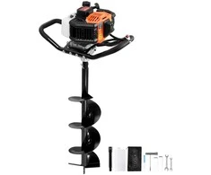 Benzininis žemės grąžtas 52CC 1450W, 200x800mm, su prailginimu, grunto grąžtas, sodo grąžtas
