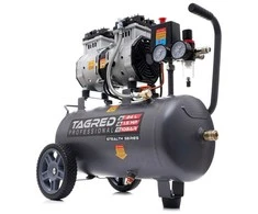 Beorio oro kompresorius, 24L bako talpa, 1750W, dviejų stūmoklių kompresorius namams ir garažui, nešiojamas kompresorius su greita jungtimi