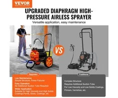 Beoris dažų purkštuvas su vežimėliu, 1100W, 2.0L/min, dažymo įranga, elektrinis membraninis purkštuvas, dažų purškimo sistema