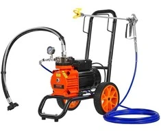 Beoris dažų purkštuvas su vežimėliu, 1100W, 2.0L/min, dažymo įranga, elektrinis membraninis purkštuvas, dažų purškimo sistema