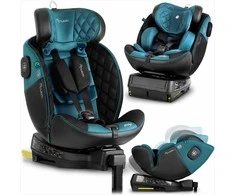 Besisukanti automobilinė kėdutė, 360 laipsnių, Isofix, 40-150 cm, kūdikiams ir mažiems vaikams, šoninio smūgio apsauga, reguliuojama galvos atrama