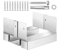 Betoninis stulpo pagrindas, tvirtas stulpo inkaras, 140x142mm stulpo laikiklis, pavėsinės stulpo atrama, terasos stulpo pamatas, metalinis stulpo laikiklis