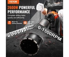 Betono gręžimo mašina 2600W, 20-180mm, rankinis ir stovas, deimantinė karūna, šerdies gręžtuvas