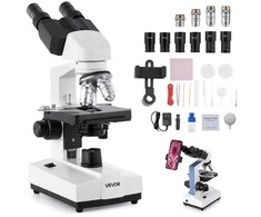 Binokulinis junginys mikroskopas 40x-5000x, dviguba staliukas, laboratorijai, mokyklai, namams, biologijai, edukacijai, moksliniams tyrimams, studijoms