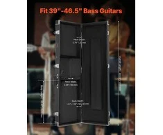 Bosinės gitaros kietas dėklas, atsparus vandeniui, su spyna, 1220 mm, stačiakampis, bosui, gitarai, dėklas gitaroms
