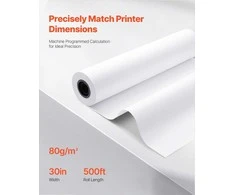 CAD popierius brėžiniams ir GIS žemėlapiams, 762 mm x 152.4 m, 80 g/m2, 76.2 mm šerdis, 2 ritiniai, inžinerinis popierius braižytuvams