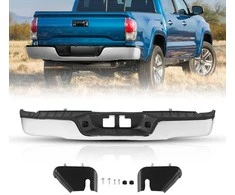 Chromuotas galinis buferis, skirtas Toyota Tundra, didelio atsparumo plieno buferio mazgas, laiptelio buferis su valstybinio numerio žibintais, 2007-2013 Tundra galinis buferis