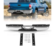 Chromuotas galinis pakopos buferis, skirtas Ford F250/F350 Super Duty, didelio našumo plieno buferis, galinis buferis su žibintais
