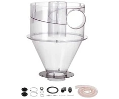 Cikloninis dulkių separatorius dulkių siurbliui, efektyvi filtracija, permatomas dizainas, 18,9-37,85L talpos separatorius, dulkių surinkėjas