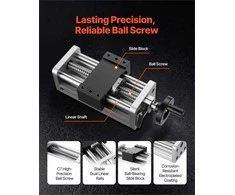 CNC linijinis pavaros mechanizmas, 100 mm eiga, rutulinio sraigto aukšto tikslumo kreipiančioji X Y Z ašims, dvigubos optinės ašies guolinis blokas, linijinis modulis