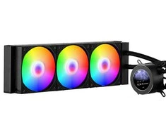 CPU skysčio aušintuvas, AIO vandens aušinimo sistema, ARGB CPU aušintuvas su ventiliatoriais, 120mm CPU aušintuvas, efektyvus CPU aušinimo sprendimas