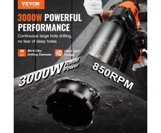 Deimantinė šerdies gręžimo mašina, 3000W betono šerdies gręžimo įrenginys, didelio našumo šerdies gręžimas, 200mm šerdies gręžtuvas betonui, akmens šerdies gręžimo mašina