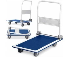 Didelės apkrovos rankinis vežimėlis, 300 kg talpa, sulankstomas platforminis vežimėlis, sandėlio transportavimo vežimėlis, pramoninis vežimėlis