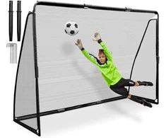 Dideli futbolo vartai 300 x 200 cm, tvirtas tinklas, juodi sodo vartai, lauko treniruočių vartai, futbolo vartai namams, dideli futbolo vartai sodui