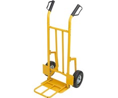 Didelio našumo medienos transportavimo vežimėlis, 200 kg talpa, plieninė konstrukcija, pneumatiniai ratai, sodo ir namų naudojimui, rankinis vežimėlis