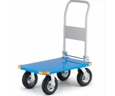 Didelio našumo platforminis vežimėlis, 450 kg keliamoji galia, pneumatinės padangos, sandėlio vežimėlis, pramoninis rankinis vežimėlis, transportavimo vežimėlis