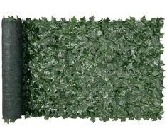 Dirbtinė gebenės tvora 990 x 2490 mm, žaluma, privatumo ekranas, lauko sodo gyvatvorė, vijoklinis augalas