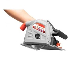 Diskinis pjūklas su panardinimo funkcija, 1400W, 165mm diskas, kintamas greitis, su dulkių maišeliu, medienai ir stalviršiams, panardinamas pjūklas, kreipiančiojo bėgelio pjūklas