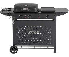 Yato Dujinis grilis 2+2 Asahi, 11kW, su šoniniu degikliu, kepsninė